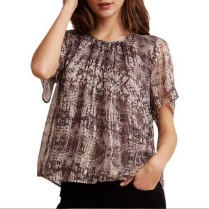 Velvet by Graham & Spencer Snakeskin Arianna Top S